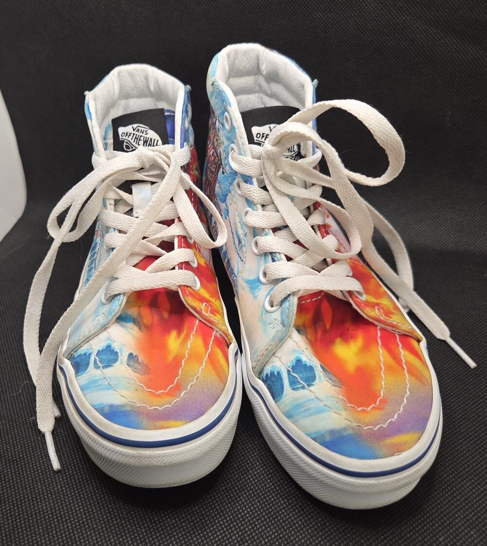 Vans X One Piece SK8 HI Sneakers 'Punk Hazard' VN0007NS448 Kids Size 2.5